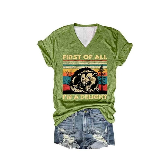 Njagoc3 2025 TikTok Viral Y2K Double Strap Crop Top - Womens Printed Relaxed Fit Tee, Breathable Rayon for Music Festivals/Beach