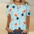 thumbnail image 1 of Njagoc3 2025 Womens Fashion Casual Printed Round Neck Short Sleeved Top, 1 of 6