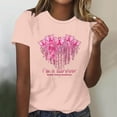 thumbnail image 1 of Njagoc3 Breast Cancer Awareness Swirl Tee Womens Pink Ribbon Watercolor Print Breathable Jersey, 1 of 6