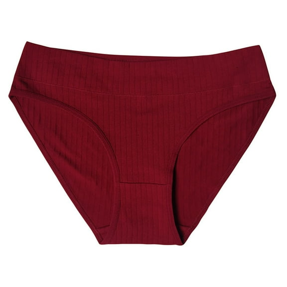 Njagoc3 Breathable Briefs No Ride Up Essential Combed Cotton Mid Rise Underwear Everyday Panties for Womens