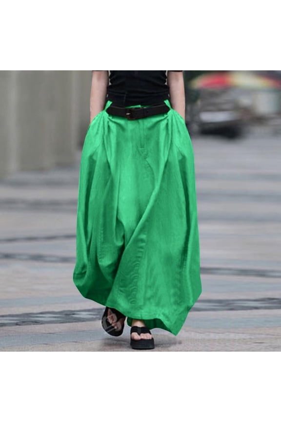 Breathable Linen Blend Midi Skirt with Asymmetric Hem, Modern Silhouette, Summer Comfort