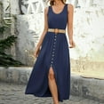 thumbnail image 1 of Njagoc3 Casual Womens Sleeveless A-Line Summer Dress with Simple Design and Lightweight Feel, 1 of 6