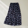 thumbnail image 1 of Njagoc3 Effortless Weekend: Womens Smocked Elastic Waist Midi Skirt | Solid Hue | Lightweight Rayon Challis | Summer Casual Wear for Farmers Markets & Picnics, 1 of 6