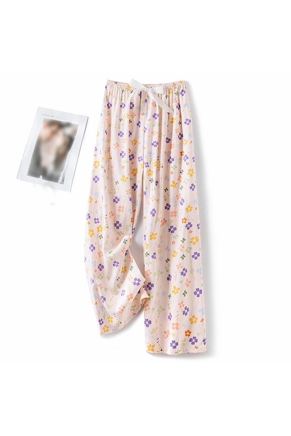 Embossed Floral Ankle Casual Pants 3D Texture Effect (Dry Clean Only) for Womens