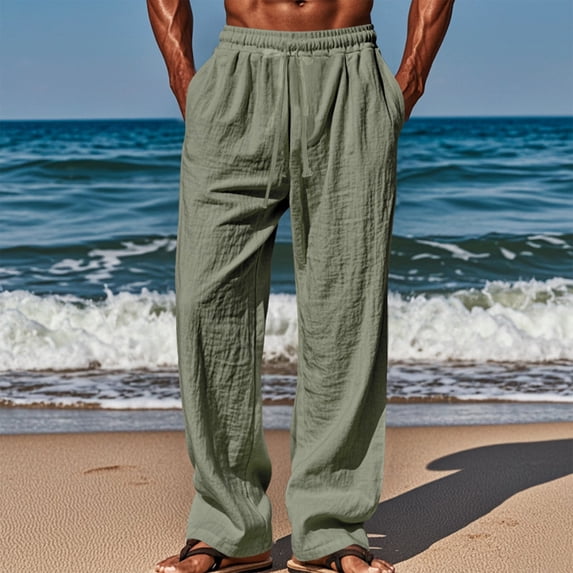 Njagoc3 Men's Drawstring Wide-Leg Jeans - Relaxed Casual & Everyday Wear