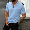 thumbnail image 1 of Njagoc3 Men's Half-Zip Stand Collar Polo Shirt - Athletic Casual & Golf Wear, 1 of 5