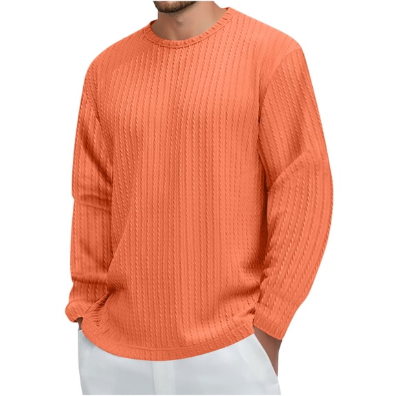 Njagoc3 Men's Oversized Crew Neck Long Sleeve Top - Everyday & Lounge Wear