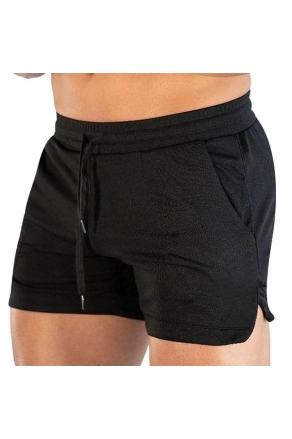 Mens Athletic Performance Shorts 6'' - Stretch Fabric & Elastic Waistband for Gym Workouts & Everyday Comfort