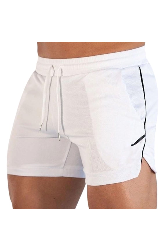 Mens Athletic Performance Shorts 6'' - Stretch Fabric & Elastic Waistband for Gym Workouts & Everyday Comfort