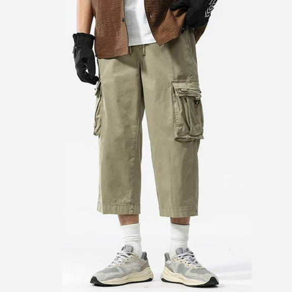 Njagoc3 Mens Classic Chino Cargo Shorts, Flat Front, Wrinkle - Resistant, Summer Golf, Office & Weekends