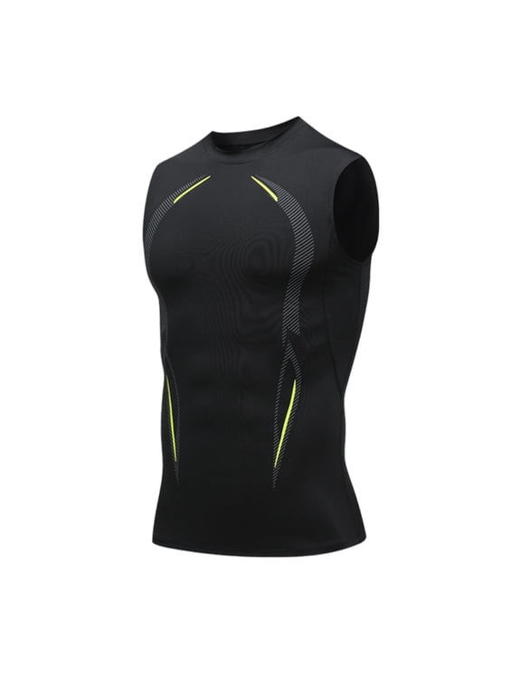 Mens Compression Tank Top, Moisture - Wicking, Athletic Fit for Summer Gym Workouts & Sports Performance