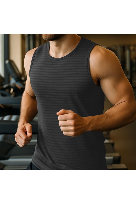 Mens Compression Tank Top, Moisture - Wicking, Slim Fit for Summer High - Intensity Workouts & Sports Performance