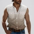 thumbnail image 1 of Njagoc3 Mens Denim Sleeveless Shirt, Lightweight, Durable for Summer Outdoor Work & Casual Gatherings, 1 of 6
