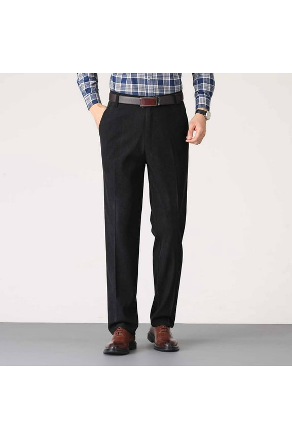 Mens Dress Pants, Slim Fit, Solid Color, Wrinkle-Resistant Fabric, Comfortable and Skin-Friendly, Perfect for Business and Formal Occasions