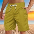 thumbnail image 1 of Njagoc3 Mens Light Gray Beach Shorts, Drawstring Waist, Quick - Dry, Summer Beach & Leisure Use, 1 of 5