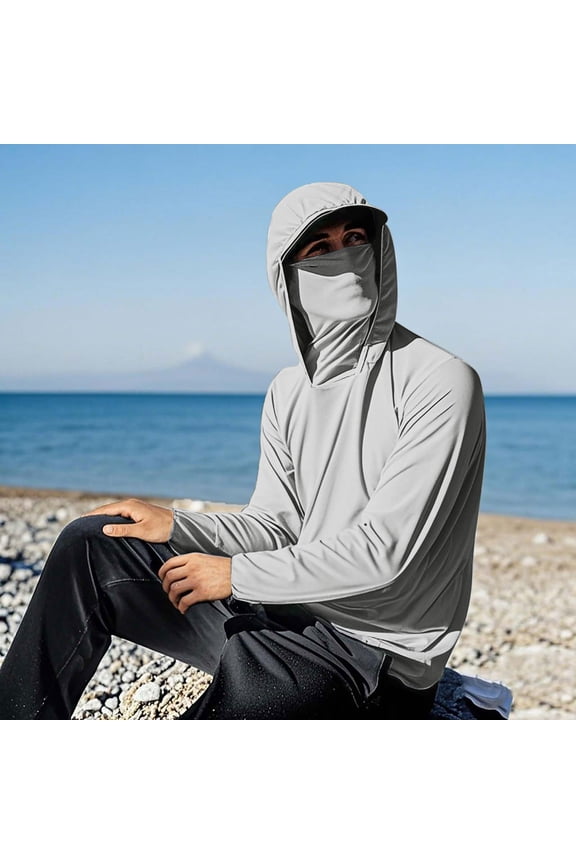Mens Long Sleeve Hoodie, Hooded Collar, Solid Color, Stylish and Versatile, Soft Material, Suitable for Casual and Semi-Formal Occasions