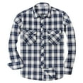thumbnail image 1 of Njagoc3 Mens Long Sleeve Plaid Flannel Shirt, Regular Fit, Retro Style, Warm and Cozy, Perfect for Cool Summer Nights and Outdoor Adventures, 1 of 5