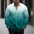 thumbnail image 1 of Njagoc3 Mens Long Sleeve Shirt, Classic Collar, Ombre Print, Comfortable and Skin-Friendly, Casual Fashion, Great for Daily Wear and Outdoor Activities, 1 of 6