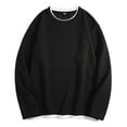 thumbnail image 1 of Njagoc3 Mens Long Sleeve Sweatshirt, Crew Neck, Solid Color, Unique and Stylish, Lightweight Fabric, Ideal for Winter Layering and Casual Gatherings, 1 of 6