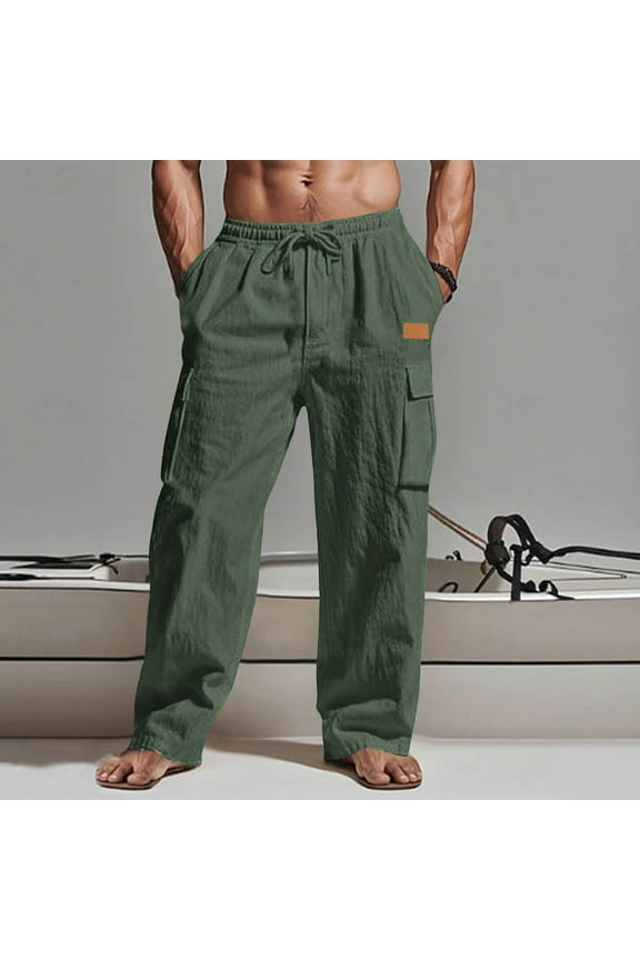Mens Lounge Pants, Loose Fit, Solid Color, Soft and Comfortable Fabric, Unique and Stylish, Great for Daily Wear and Lounging