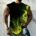 thumbnail image 1 of Njagoc3 Mens Neon Green Flame Tank Top, Sleeveless, Durable for Summer Comic Con & Casual Gatherings, 1 of 6
