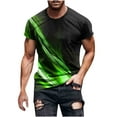 thumbnail image 1 of Njagoc3 Mens Ombre Sports Print Short - Sleeve T - Shirt, Regular Fit, Moisture - Wicking Fabric, Summer Fitness & Running, Performance Top, 1 of 6