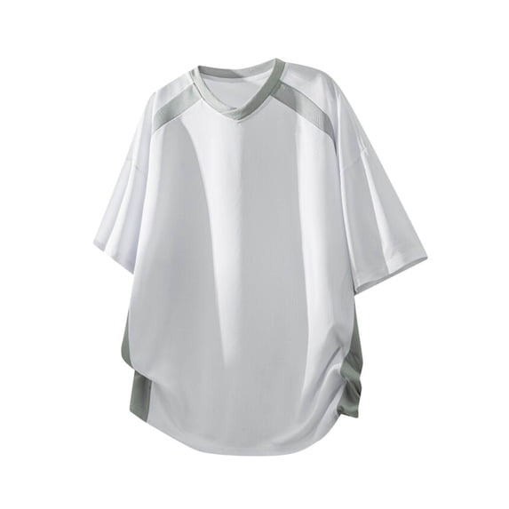 Njagoc3 Mens Short - Sleeve Contrast Athletic Tee, Moisture - Wicking, Team Sports & Training Top