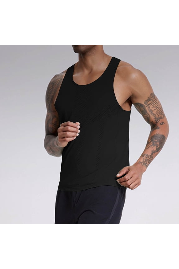 Mens Sleeveless Basic Tank Top, Stretchy Modal Blend, Tagless Comfort, Daily Undershirt & Outerwear Vest