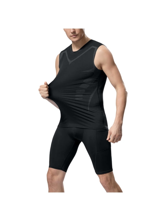 Mens Sleeveless One - Piece Workout Suit, Compression Fit for Muscle Support, Gym Training & Bodybuilding Outfit