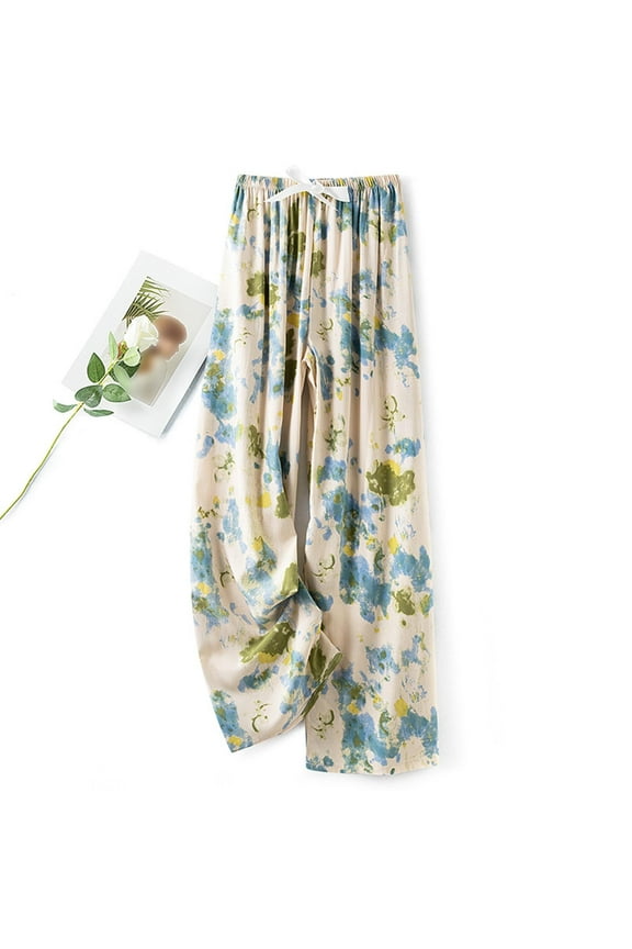 Organic Linen Flower Casual Pants Sustainable Eco Dye (Compostable Packaging) for Womens 2025