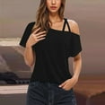 thumbnail image 1 of Njagoc3 Womens Solid Color One-Shoulder Asymmetrical Trendy Design Cami Relaxed Fit Chic Party Top for women, 1 of 6