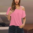 thumbnail image 1 of Njagoc3 Oversized Off-Shoulder T-Shirt - Slouchy Asymmetrical Neckline, Soft Cotton Lounge Top, Casual Everyday Wear, 1 of 6