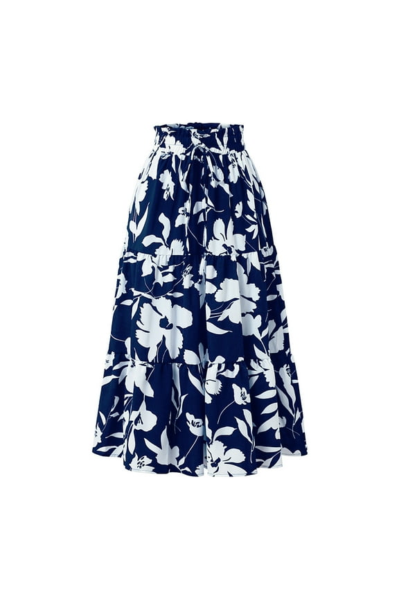 Printed Midi Skirts with Floral & Leaf Patterns, Assorted Designs, Modern Casual Wardrobe