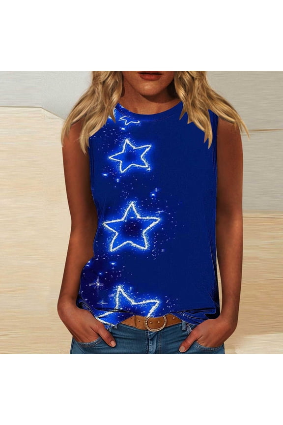 Sparkle & Shine Womens Sleeveless Cami - Sequin Star Accents, Perfect for Summer Nights