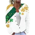 thumbnail image 1 of Njagoc3 St. Patrick'S Day Cardigan Womens Long Sleeve Casual Knit Button Coat Tops, 1 of 6
