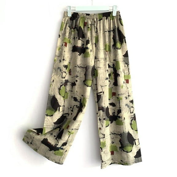 Njagoc3 Summer Breeze Printed Casual Pants Lightweight Rayon UPF 72+ for Womens