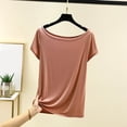 thumbnail image 1 of Njagoc3 Summer Essential Slub Knit Tee - Casual Off-Shoulder Crop Top,TikTok Viral Y2K Streetwear,Cotton Slouchy Lounge Tee, 1 of 6