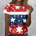 thumbnail image 1 of Njagoc3 Trendy Find: Ladies' Round Neck Short Sleeve T - Shirt Perfect for Summer and Independence Day Celebrations, 1 of 6