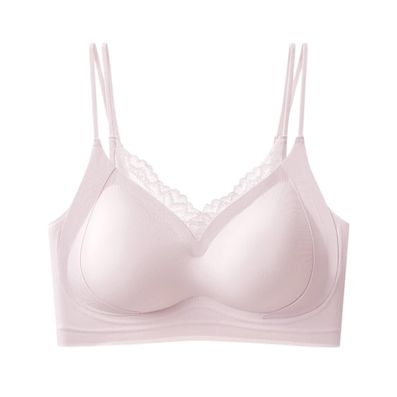 Njagoc3 Wireless Bras for Women Lace Push Up Breathable Non-Wired Seamless Everyday Support Bra