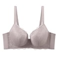 thumbnail image 1 of Njagoc3 Wireless Bras for Women Plus Size V Neck Lace Bowknot Fine Straps Everyday Comfortable Support Bra, 1 of 6