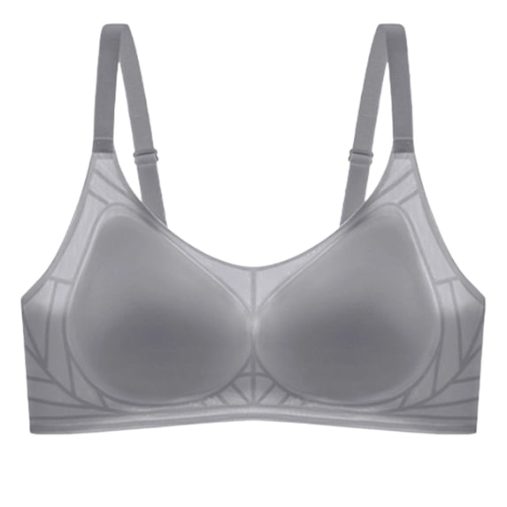 Njagoc3 Wireless Bras for Women Round Neck Seamless Fine Straps Comfortable Underwire Free Daily Bra