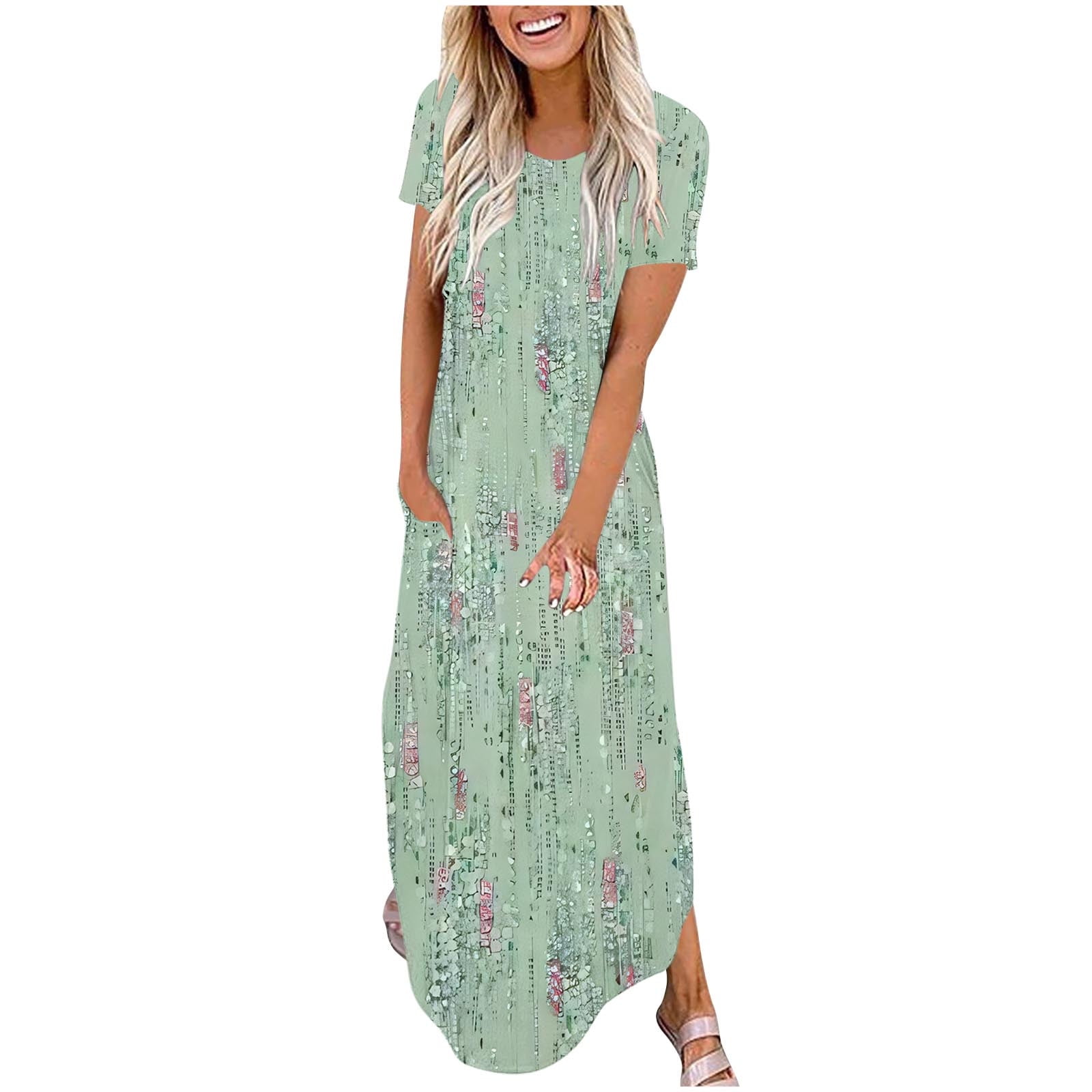 Njagoc3 Women 2025 Summer Ruffle Sleeves & Belted Waist Weekend Brunch ...