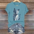 thumbnail image 1 of Njagoc3 Women Print T-Shirt Casual Short Sleeve Crew Neck Graphic Tee, 1 of 4