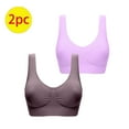 thumbnail image 1 of Njagoc3 Women's 2 Pack T-Shirt Bras Seamless No Wire Plus Size Full Coverage Smoothing Underwear Set, 1 of 5