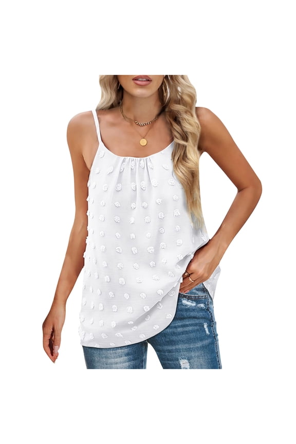 Women's Camisole V-Neck Ruched Oversized Top,White,XXL
