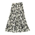 thumbnail image 1 of Njagoc3 Women's Chevron Pattern Skirt - Stretchy Waist A-Line Pleated Skirt, Lightweight Swing Skirt for Summer, 1 of 5