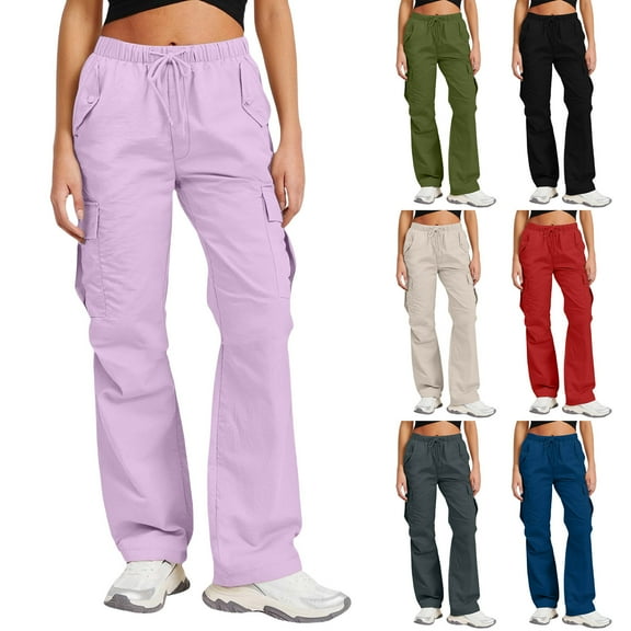 Njagoc3 Women's Fitted Active Pants - Active Wear & Daily Casual，Purple，XXL