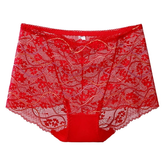 Njagoc3 Women's Floral Print High-Waist Panties - Romantic Soft Home & Everyday Wear
