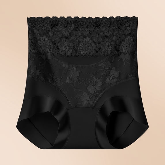 Njagoc3 Women's Lace High Waisted Shaping Briefs - Tummy Control Underwear 1PC for Special Occasions