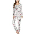 thumbnail image 1 of Njagoc3 Women's Long Sleeve Animal Print Pajama Set - Patterned, Casual Style, Fall & Sleep Wear, 1 of 5